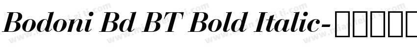 Bodoni Bd BT Bold Italic字体转换